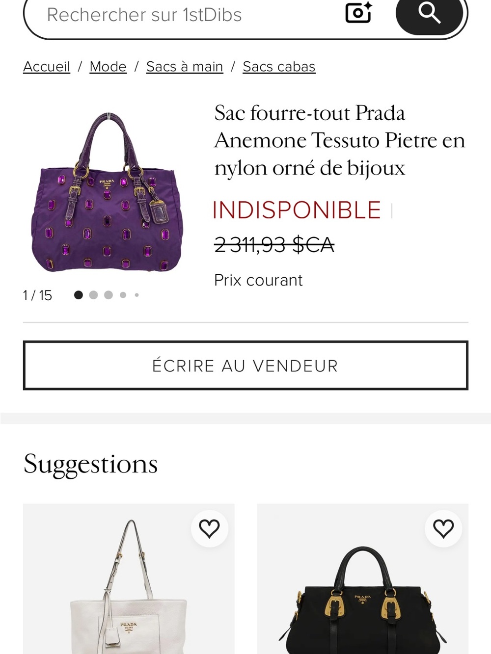 Prada Purple Jeweled Tote Bag - Picture 9 of 10